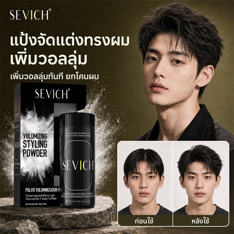 Sevich ผงจัดแต่งทรงผม สําหรับทุกเพศ 8 กรัม