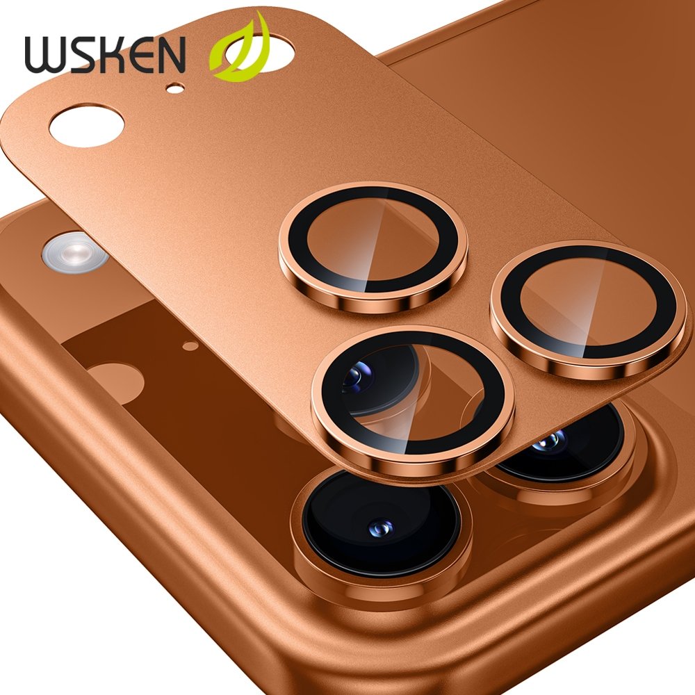 WSKEN รุ่นใหม่ ฟิล์มกันรอยกล้อง ไอโฟน 17 ProMax 18ProMax นิรภัย กันรอย เลนส์กล้อง สำหรับ iPhone 17Promax/Pro ฟิล์มกระจก ฟิล์มป้องกันเลนส์แบบบูรณาการ