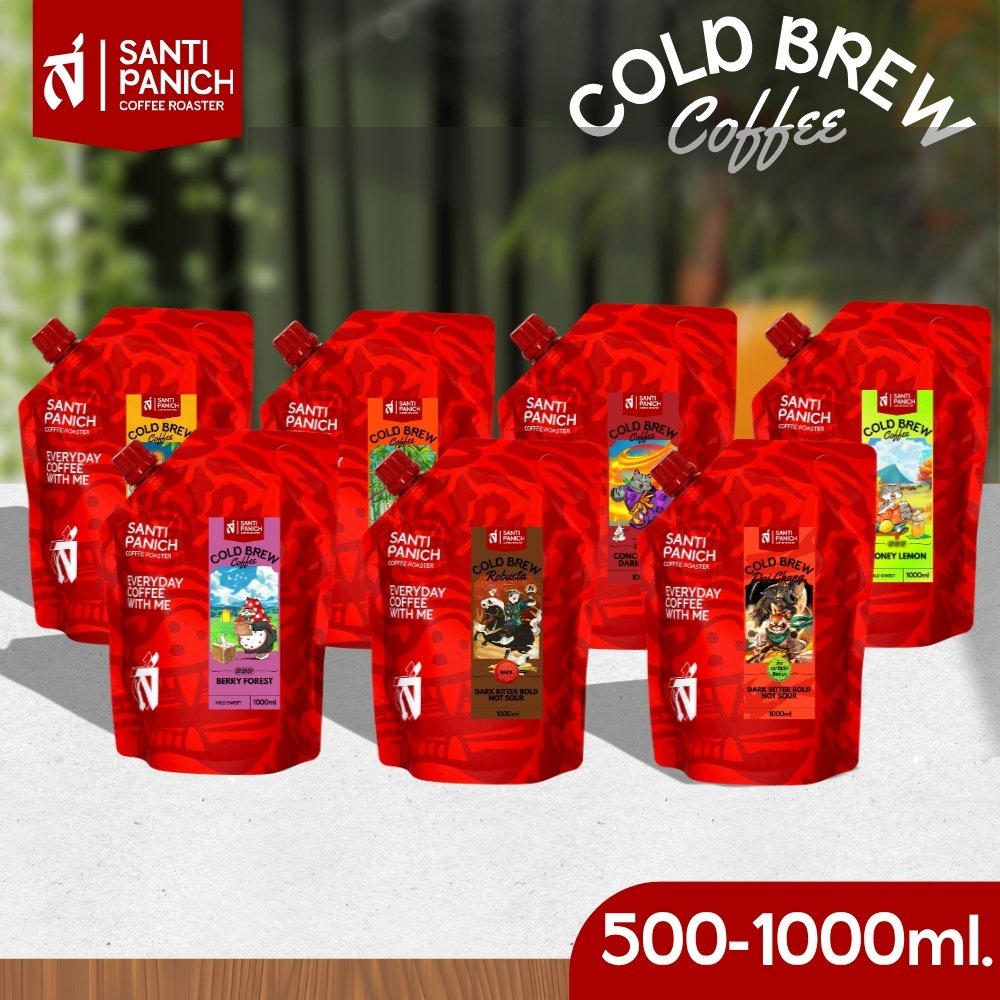 ห้ามพลาด!! Cold Brew Coffee Concentrate กาแฟสกัดเย็นเข้มข้น ขนาด 1000/500 ml. เข้มข้น ไม่ง้อเครื่องชง