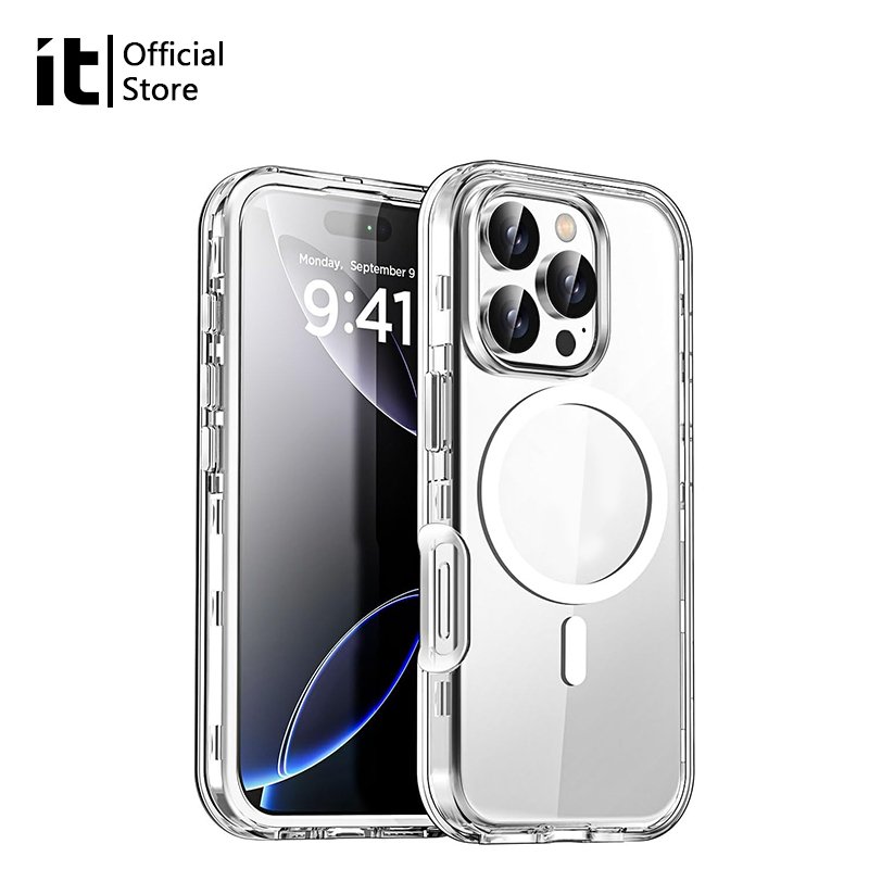 [it]เคสใสแม่เหล็กสําหรับ iPhone 18 17 Pro max 16 15 Plus 14, 13, 12, 11 duo; กันกระแทก, ทนทานสูง, ป้องกันลายนิ้วมือ, และป้องกันการเหลือง