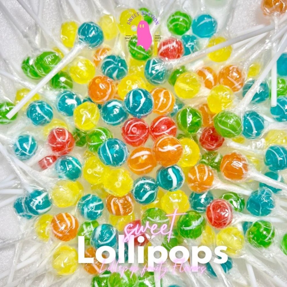 💥1บาท/ชิ้น💥 อมยิ้มมินิ Mini Lollipops อมยิ้มจิ๋ว (1ชิ้น/3.5g) กลิ่นผลไม้ มี20กว่าแบบ อมยิ้มผลไม้ ขนม ลูกอม หวานอร่อย