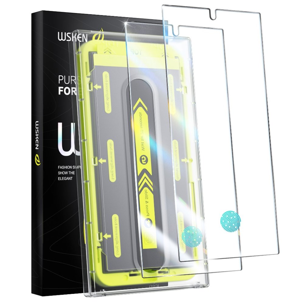 ใหม่ Wsken 2 Pack ป้องกันหน้าจอ Galaxy S24 Ultra S25/S26 Ultra กระจกนิรภัย S24 Plus ป้องกันหน้าจอ HD Clear 9H ฟิล์มแก้วสำหรับ Samsung S25 Ultra S24/S24 Plus