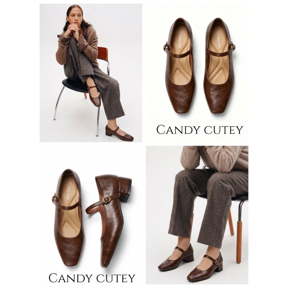 Candy Cutey รองเท้าหนังทรงแหลม ดีไซน์คลาสสิก เรียบร้อยแต่มีเสน่ห์ เหมาะทั้งวันทำงานและวันพิเศษ
