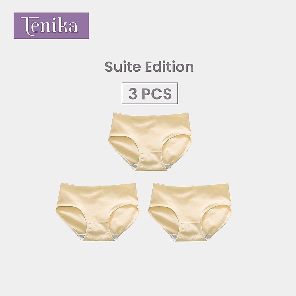 TENIKA กางเกงในผู้หญิง ฝ้าย 100% Cotton Panties（3pcs）