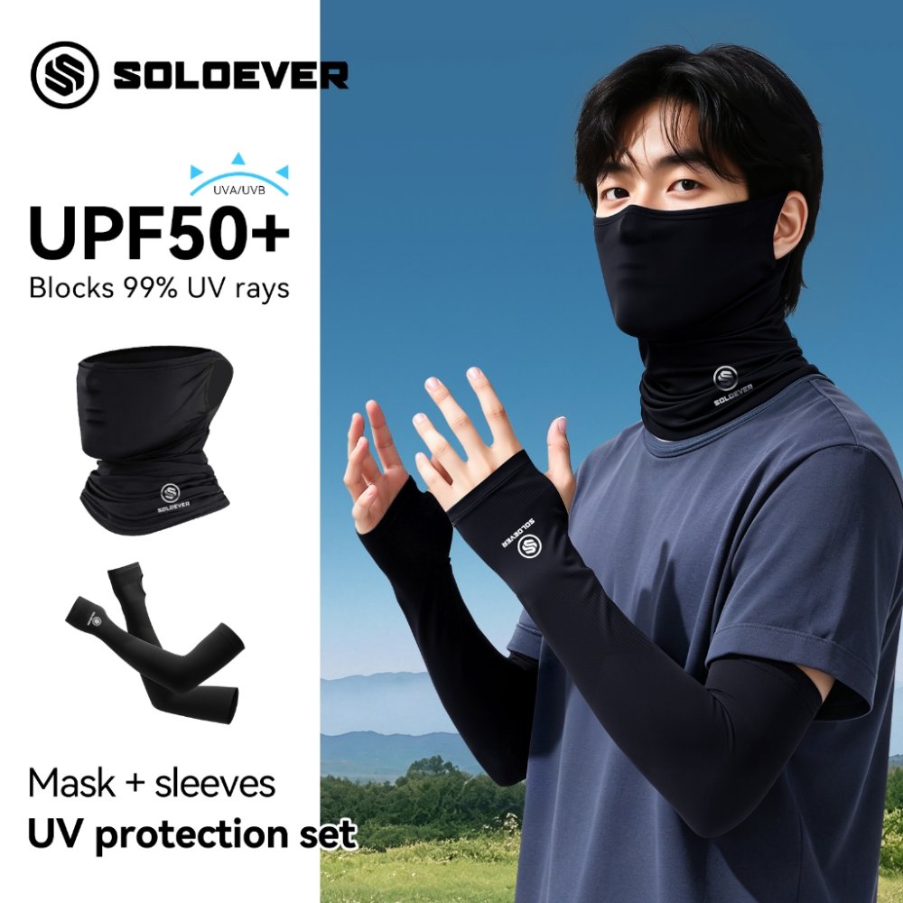 SOLOEVER Cooling Arm Sleeves UPF50+ ปลอกแขน ปลอกแขนกันแดด แขนเสื้อ ผ้าละเอียด ใส่ได้ทั้งชายและหญิง