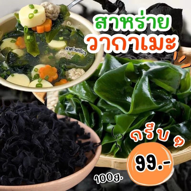 💥สาหร่ายวากาเมะแห้งแท้ 500g เกรดA+ อร่อย ซุปสาหร่าย คงคุณค่าสารอาหาร ใบยอดอ่อนต้นฤดูใหม่ ยำสาหร่าย นิยมใช้ในการทำซุปมิโสะ โรยข้าว Dried Wakame Seaweed
