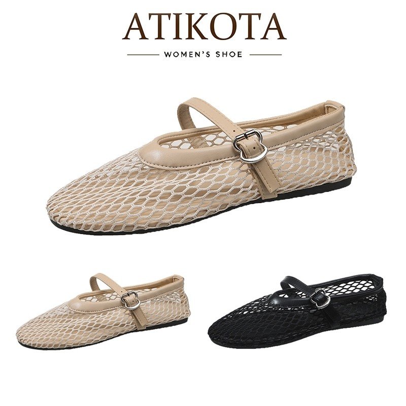 Atikota ผู้หญิง รองเท้าแตะตาข่ายน้ำหนักเบารองเท้าแตะไม่ลื่น