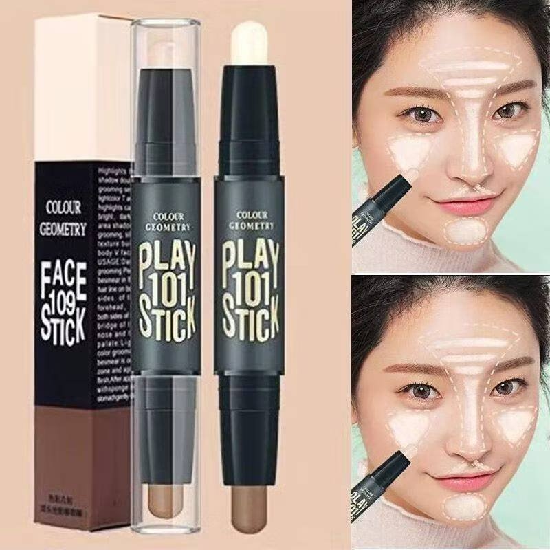 คอนทัวร์สติ๊ก Contour คอนทัวร์หน้าไฮไลท์เฉดดิ้งแบบแท่งท์คอนซีลเลอร์ รูปทรงปากกาจมูกเงาสว่างขึ้น-1002