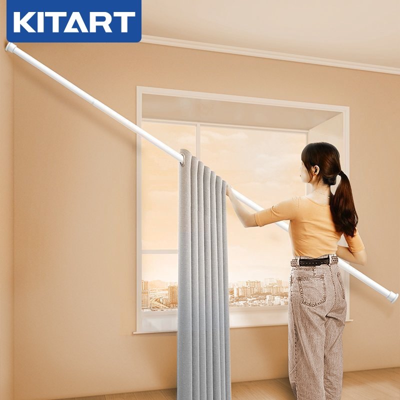 KITART ราวผ้าม่าน ยืดไสลด์ 110-510cm ไม่ต้องเจาะ เส้นผ่าศูนย์กลาง 32ซม