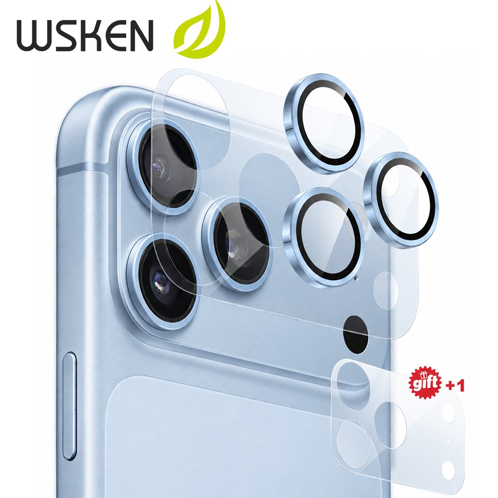 WSKEN เลนกล้อง for iPhone 18ProMax 18Pro 18 กันรอย สีตัวถัง ติดตั้งง่าย แหวนเลนส์อัลลอยด์ สำหรับ 17ProMax 17Pro กันตก ฟิล์มกล้อง เอชดี คุณภาพระดับ