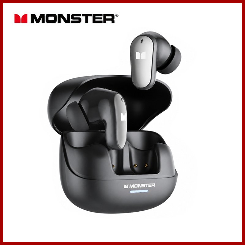 Monster MQT52 หูฟังไร้สายบลูทูธ Bluetooth 5.4 HD Calls คุณภาพเสียงไฮไฟการ ลดเสียงรบกวน หูฟัง สําหรับ เกม