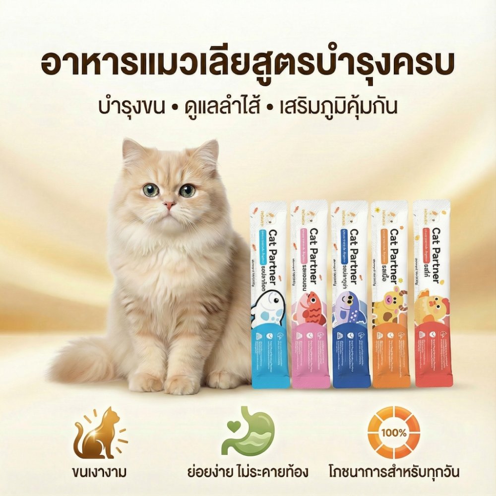 Ketzuzu Official อาหารแมวเลีย 16g ขนมแมว สูตรบำรุงขน ย่อยง่าย เสริมภูมิคุ้มกัน สำหรับแมวทุกวัย