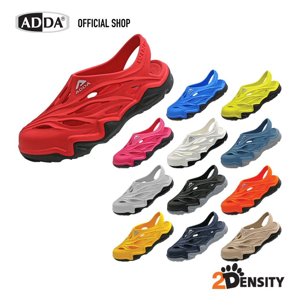 ADDA 2density รองเท้าแตะ รองเท้าลำลอง สำหรับผู้ชาย แบบสวมหัวโต รัดส้น รุ่น 5TD75M1 (ไซส์ 7-12)