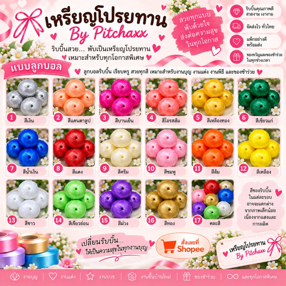 🍊 🪸เหรียญโปรยทานลูกส้ม , ลูกบอล 🪸(ตัวเปล่า)