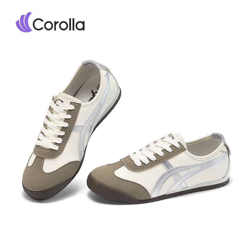 Corolla Mexic 66 รองเท้าผ้าใบแฟชั่นผู้หญิง ส้นแบน วัสดุหนังพียู กันน้ำ พื้นซับแรงกระแทก ลดกลิ่นอับ ใส่สบาย แมทช์ง่าย