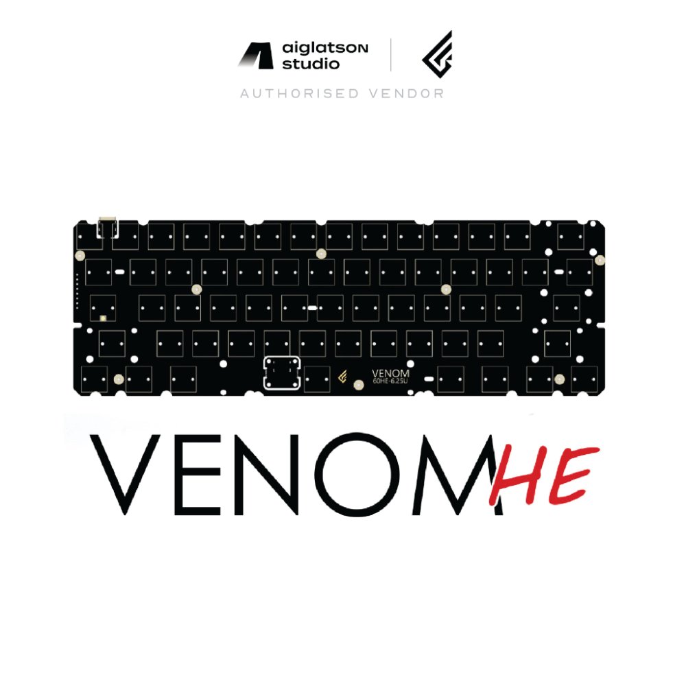 (ส่งด่วน) GEONWORKS Venom 60HE PCB 8KHz - แผงวงจรคีย์บอร์ดสำหรับสวิตช์ Magnetic Hall Effect Venom60