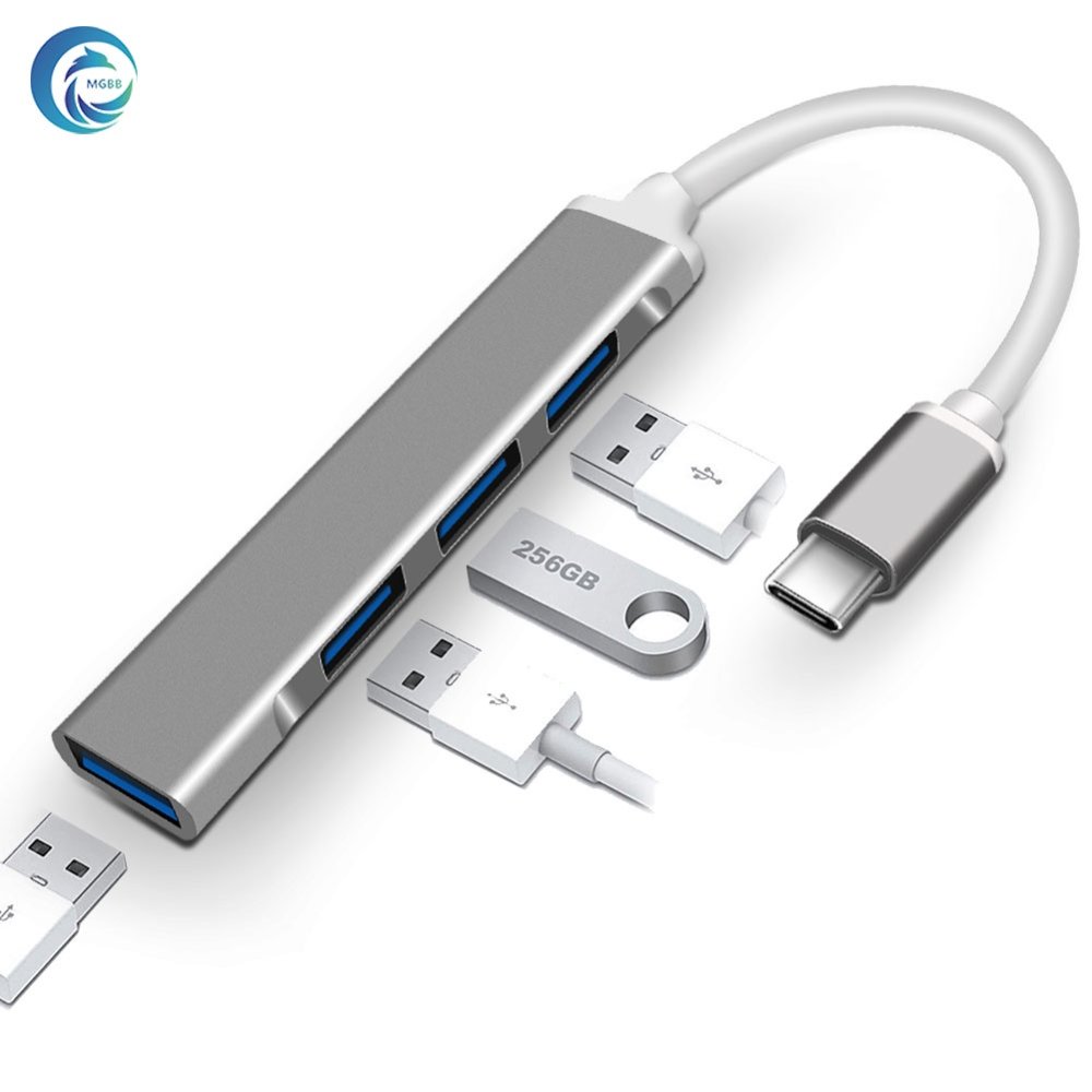 MGBB USB ความเร็วสูง 4 พอร์ตฮับ USB 3.0 Type-C HUB Adapter สำหรับ PC แล็ปท็อปอุปกรณ์เสริมคอมพิวเตอร์