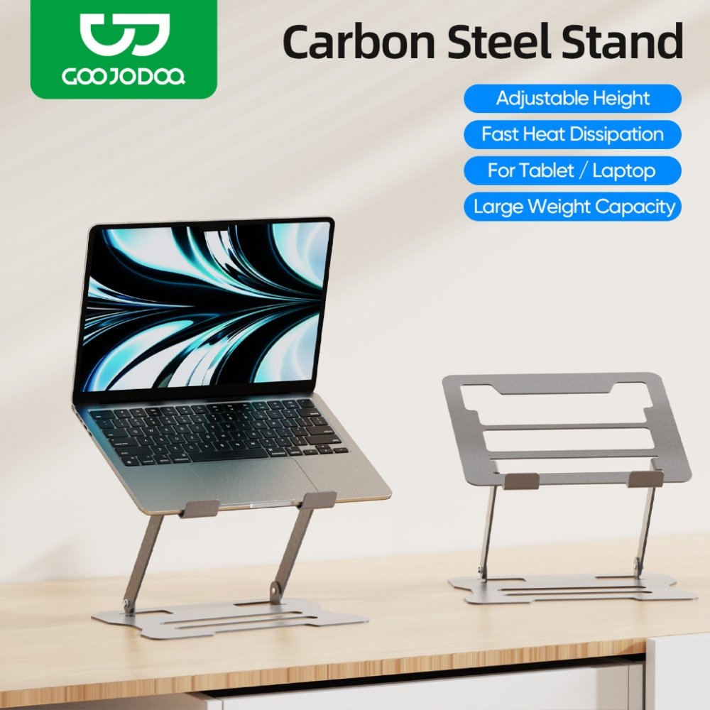 GOOJODOQ Laptop Stand Carbon Steel Stand Adjustable Height Foldable Laptop Desk For Tablet Laptop