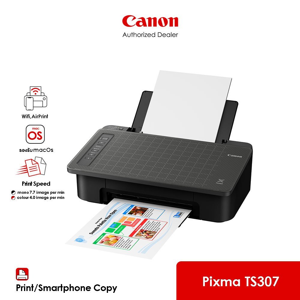 [จำกัด 2 เครื่อง/ออเดอร์] Canon เครื่องพิมพ์อิงค์เจ็ท PIXMA รุ่น TS307 (เครื่องปริ้น ปริ้นเตอร์ พิมพ์ )