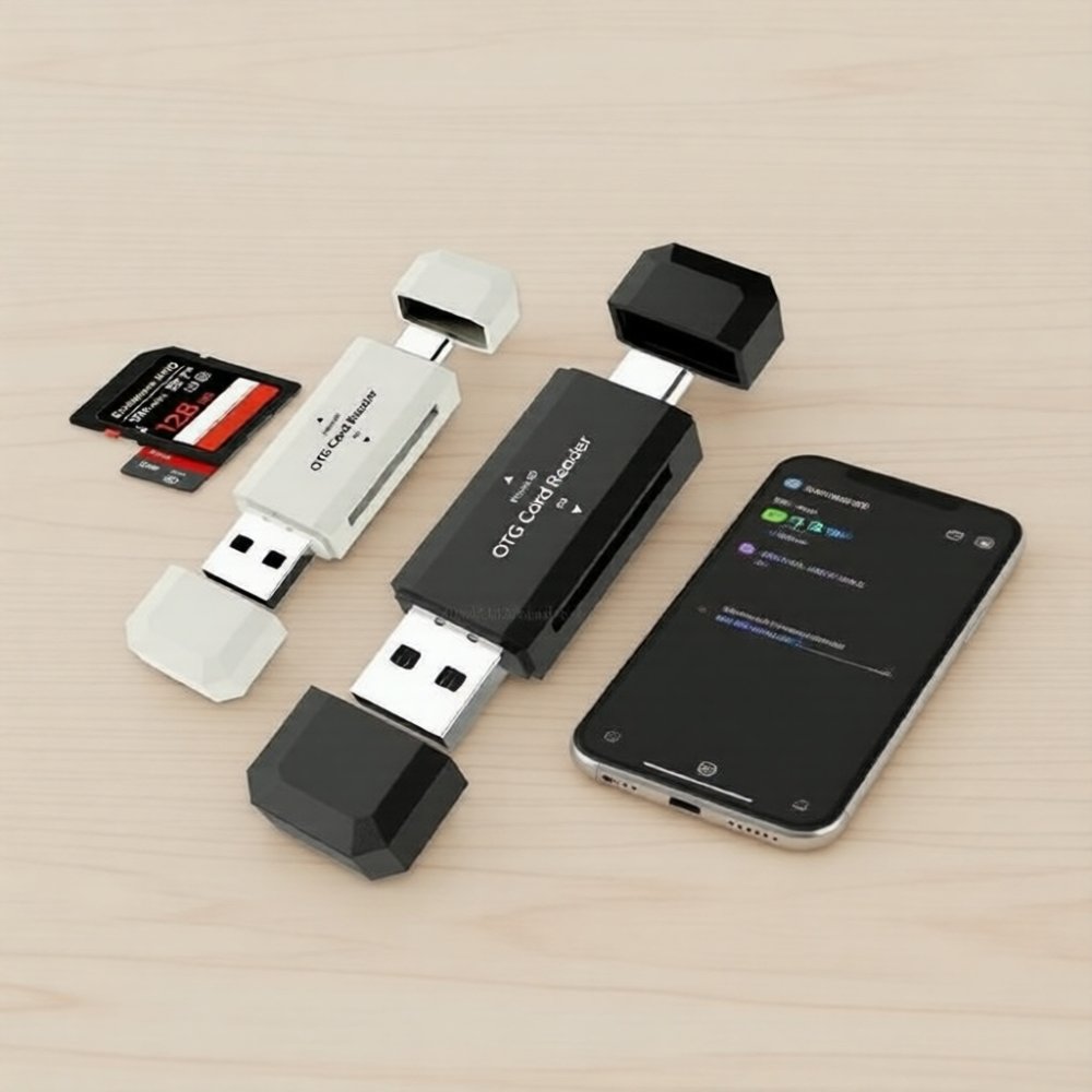 เครื่องอ่านการ์ด USB 2.0 OTG Type-C สําหรับ SD/TF อะแดปเตอร์ความเร็วสูง 2-in-1 สําหรับพีซีและแล็ปท็อป