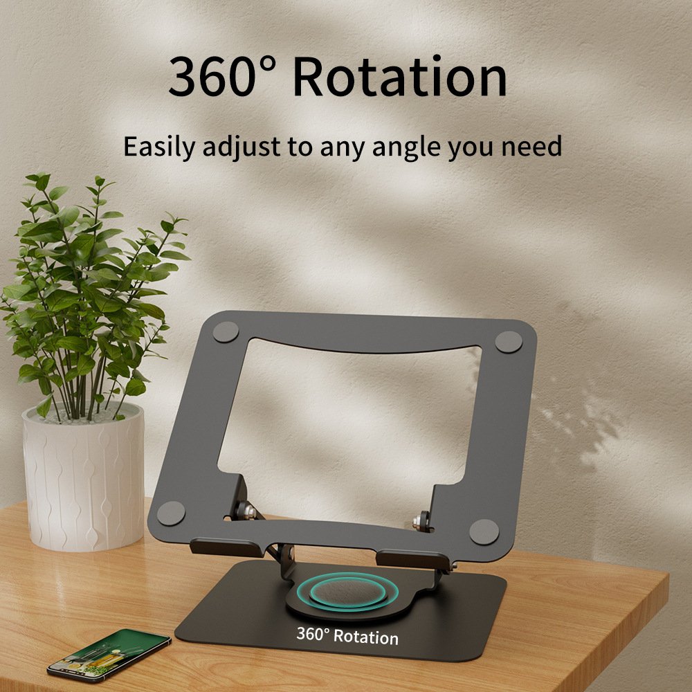 Notebook stand วัสดุเหล็ก แท่นวางโน๊ตบุ๊ค ปรับได้อย่างอิสระ 360องศา พับเก็บได้ ที่วางไอแพด แท็บเล็ต ขาตั้งแล็ป รุ่น N16