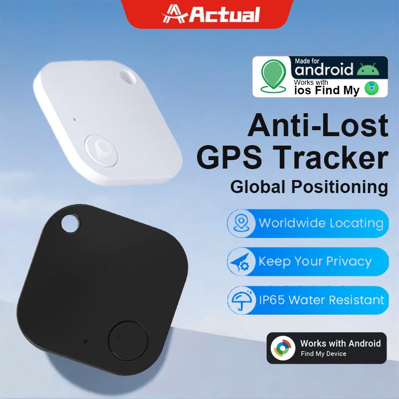 Actual Loca Tag สําหรับ Android IOS GPS Tracker Mini Item Finder Anti-Lost Reminder อุปกรณ์ Locator Pet Finder