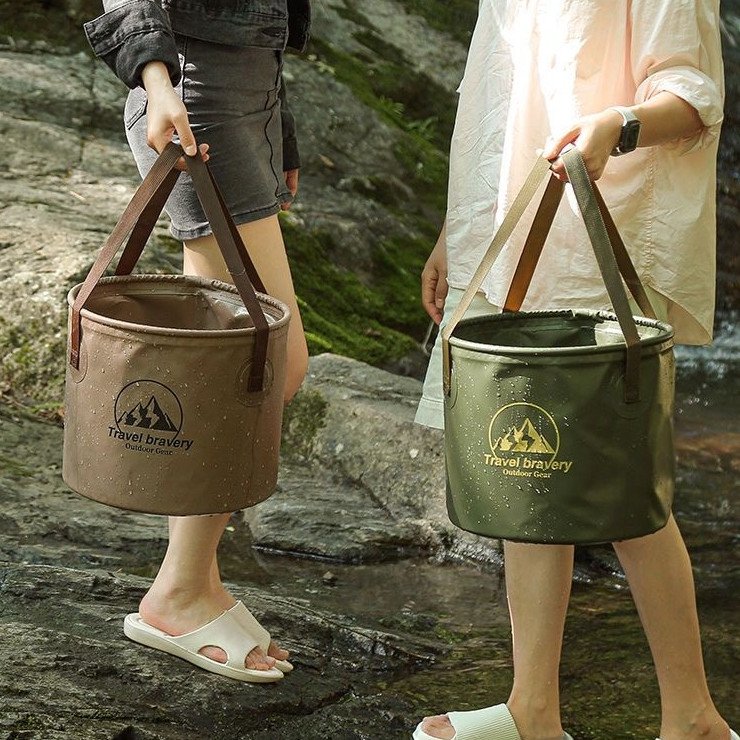 『จัดส่งจากกรุงเทพ』5L/10L/20L ถังน้ำแคมป์ปิ้งพับได้ ถังพับภายนอก ถังน้ำแข็ง ถังน้ำแคมปิ้ง ถังน้ำพับได้