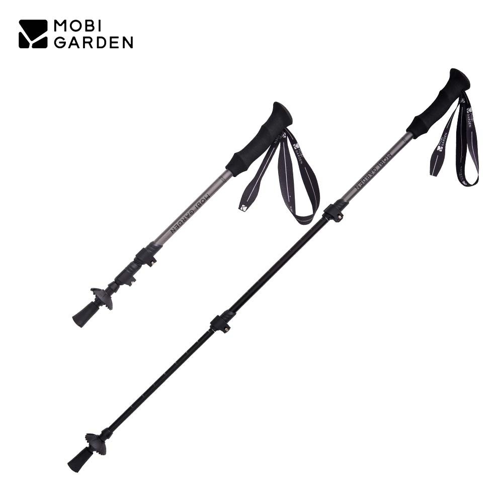 Mobi GARDEN ไม้เท้าเดินป่าเสาเดินป่าปรับอลูมิเนียมผู้ใหญ่เด็ก Camping