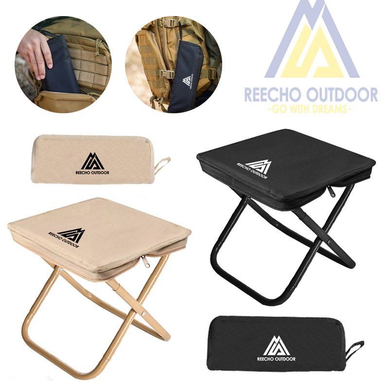 【REECHO OUTDOOR】แคมป์ปิ้ง สตูลพับสตูลหินอ่อน Mini เก้าอี้พับกลางแจ้งสต ูลเก้าอี้น้ําหนักเบา แคมป์ปิ้ง สตูลวางเท้าในผู้ใญ่เด็กเดินป่ากลางแจ้ง