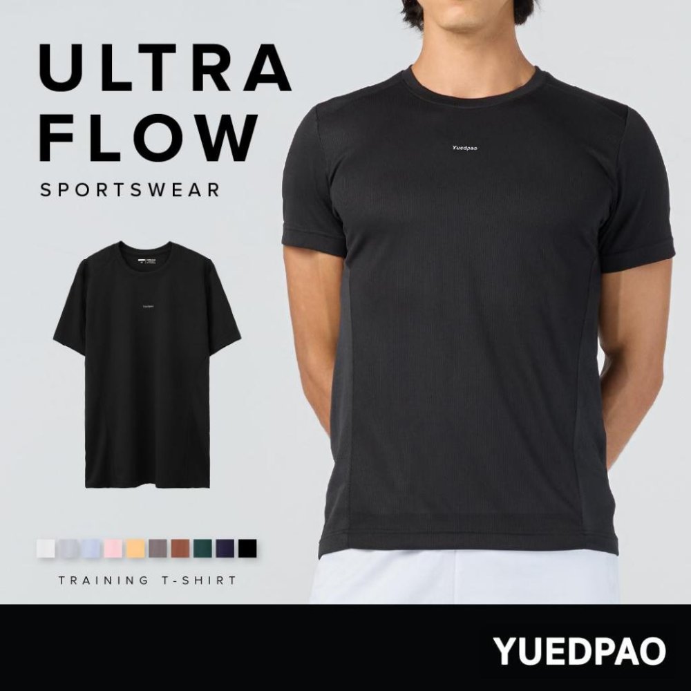 Yuedpao Sportswear - Ultra Flow Training Shirts 2025 เสื้อออกกำลังกาย เสื้อกีฬา ระบายอากาศได้ดี เสื้อสำหรับวิ่ง (10 สี)
