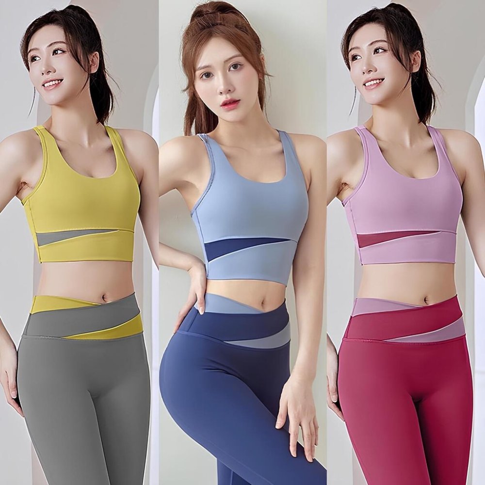 🔥New Color🔥ชุดออกกำลังกาย แฟชั่น งานสีทูโทน ชุดโยคะ กางเกงออกกำลังกายขายาว สปอร์ตบรา ***ขายแยกและขายแบบเป็นเซ็ท***