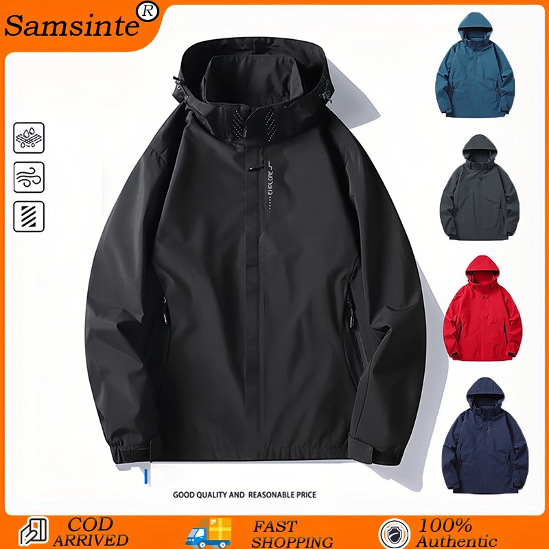 Samsinte เสื้อแจ็คเก็ตเอาท์ดอร์ เสื้อแจ็คเก็ตกันน้ำ บางเบา ระบายอากาศดี วัสดุคุณภาพสูง JK2130🔥🔥🔥