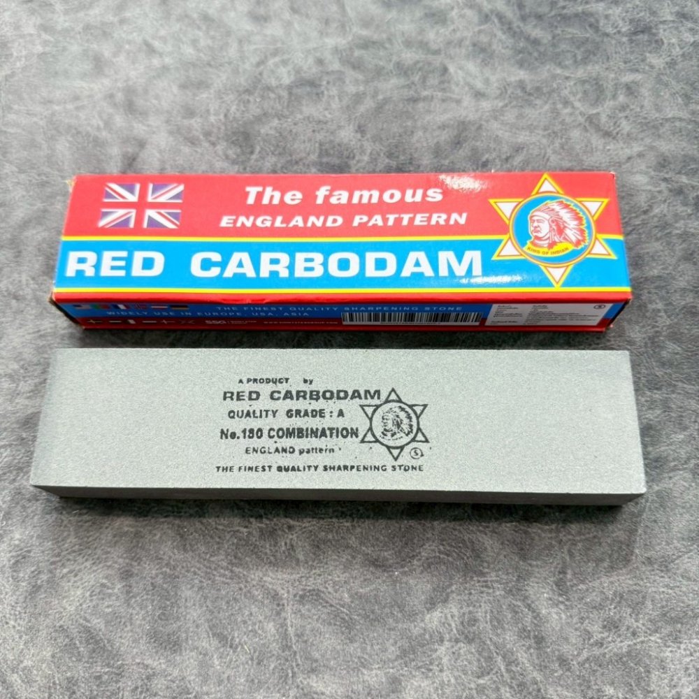 หินลับมีด 2 ด้าน ที่ลับมีด หินฝนมีด ตราคนป่า Carborundum
