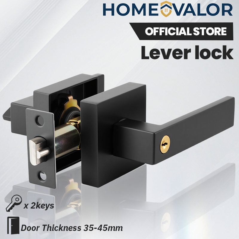 Valorfield Handle Lock ลูกบิดประตู 6331/6011 handle (มี 2 ปุ่มใน Sealed Blister) ล็อคก้านโยก
