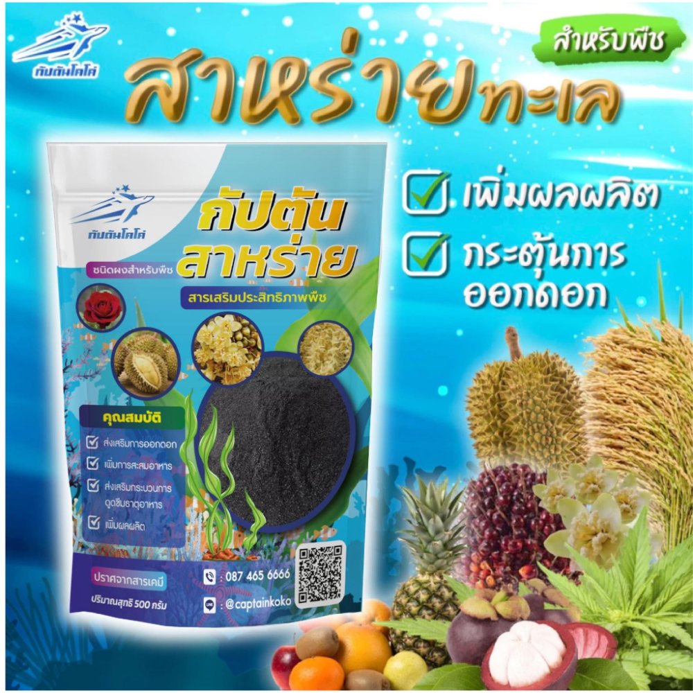 สาหร่าย สำหรับพืช สกัดเข้มข้น 100% ขนาด 500 กรัม