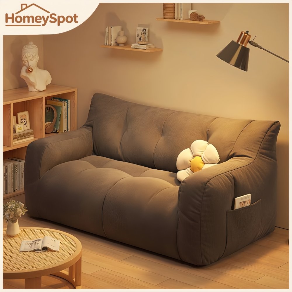 โซฟาขี้เกียจบีนแบค Bean Bag เม็ดโฟม นุ่มมาก ถอดซักได้ ขนาดใหญ่เดี่ยว/คู่ สำหรับระเบียง มุมห้องนอนเล็ก เสื่อทาทามิ