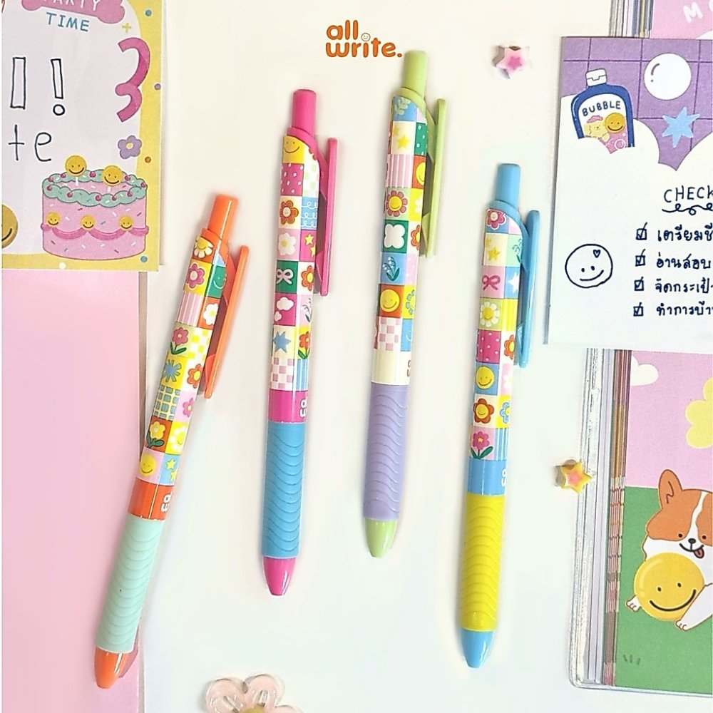 allwrite Gel Pen – ปากกาออไรท์ หมึกเจลลายดอกไม้สุดคิวท์