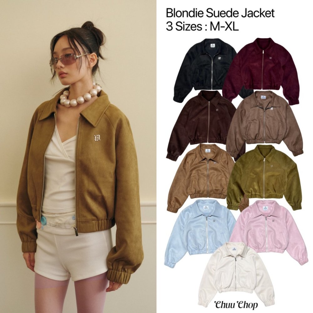 CHUUCHOP | M-XL | Blondie Suede Jacket เสื้อแจ็คเก็ตผ้าหนังกลับ Unisex ผู้หญิงผู้ชาย (C8355)