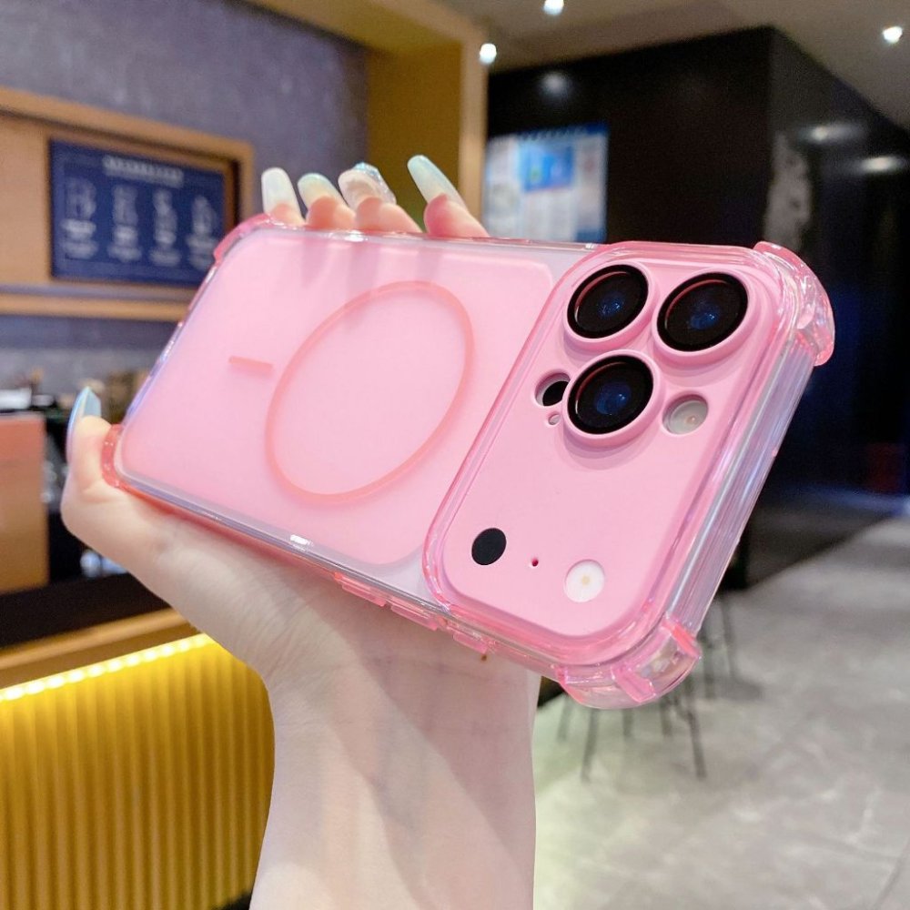 เหมาะสําหรับ ไอโฟน 17, 16, 15, 14, 13, 12, 11 มือโปร สูงสุด แม็กเซฟ เคสป้องกันใช้เลนส์ขนาดใหญ่สี่มุมกันกระแทกเคสหลังเคลือบโปร่งแสงและกรอบป้องกันเลนส์รองรับการชาร์จแม่เหล็
