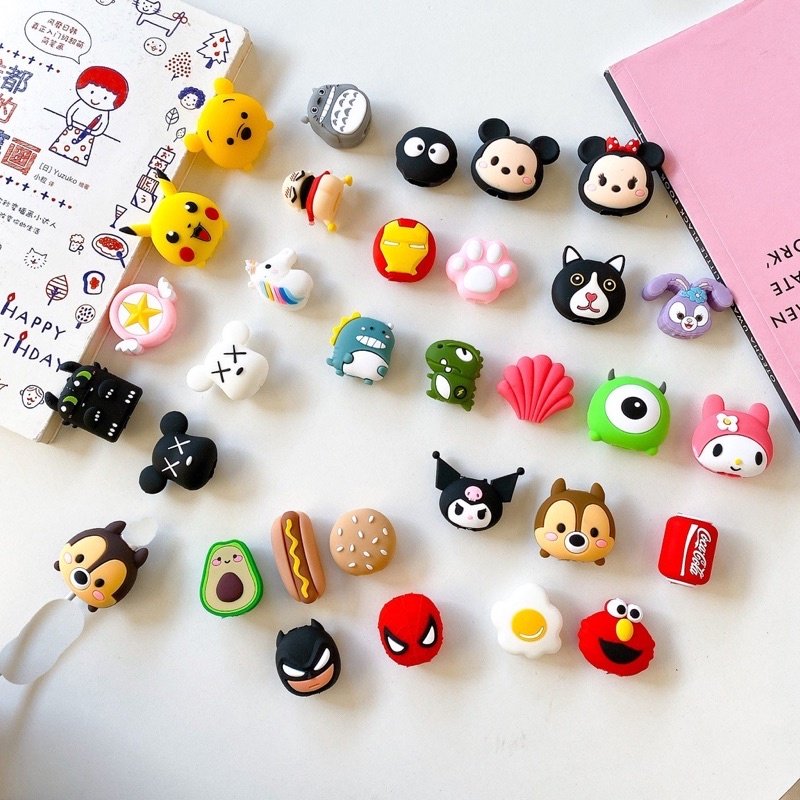 【ส่งจากไทย】Cable Bite ที่กันสายหัก ลายการ์ตูน cable protector สำหรับ สายชาร์จ iP/Type-C