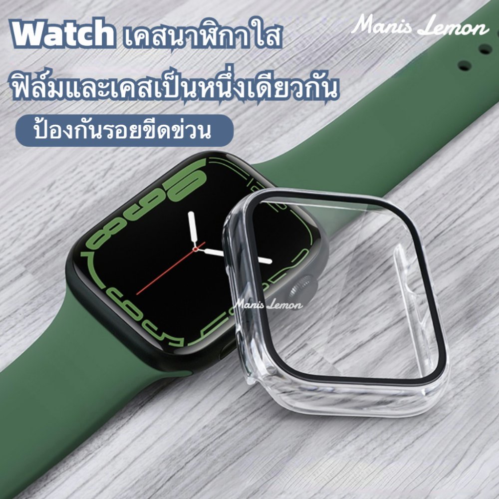 Manis Lemon เคส ฟิล์ม กระจกเทมเปอร์ สำหรับ Smart Watch Series 12 11 10 9 8 3 5 4 SE 6 7 2 Ultra 49 46 45 44 40 41 38 42