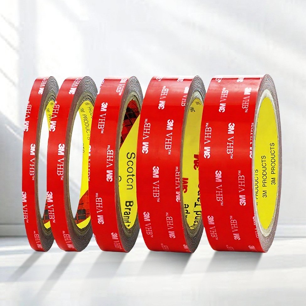 3M สีแดงเทปสองหน้าแรงจับสูงกันน้ำ ไม่ทับลาย ใช้ได้ทั้งบ้านและรถ แรงทนความร้อนสูง【8/10/15/20 มม】