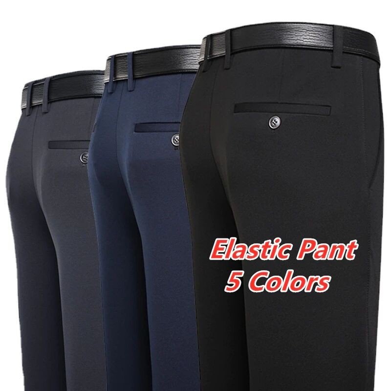 【Local Delivery】Ceo กางเกงผู ้ ชายธุรกิจกางเกงอย ่ างเป ็ นทางการ OfficeTrousers ตรงหลวมสีดํายาวกางเกงลําลองขนาดใหญ ่ 28-40