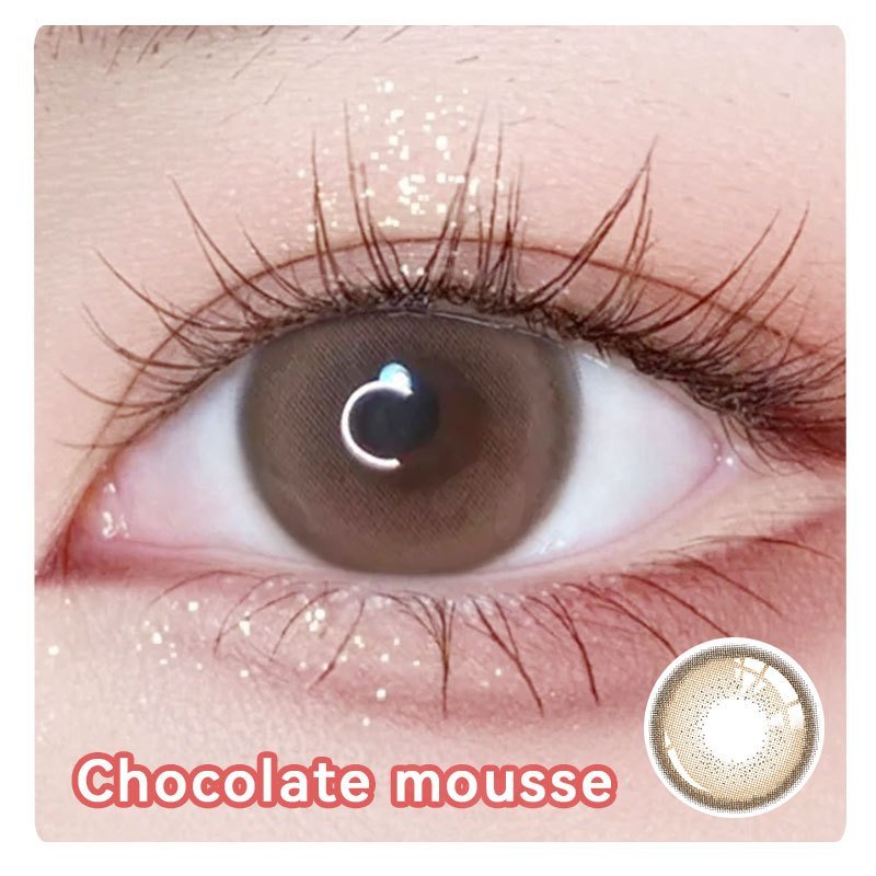【ซื้อครบ฿70 แถมชุดตลับ😍】Midroo คอนแทคเลนส์สี เลนส์หวานๆ กรองแสงคอนเทค Choco Mousse Brown Contact Len 14.0mm