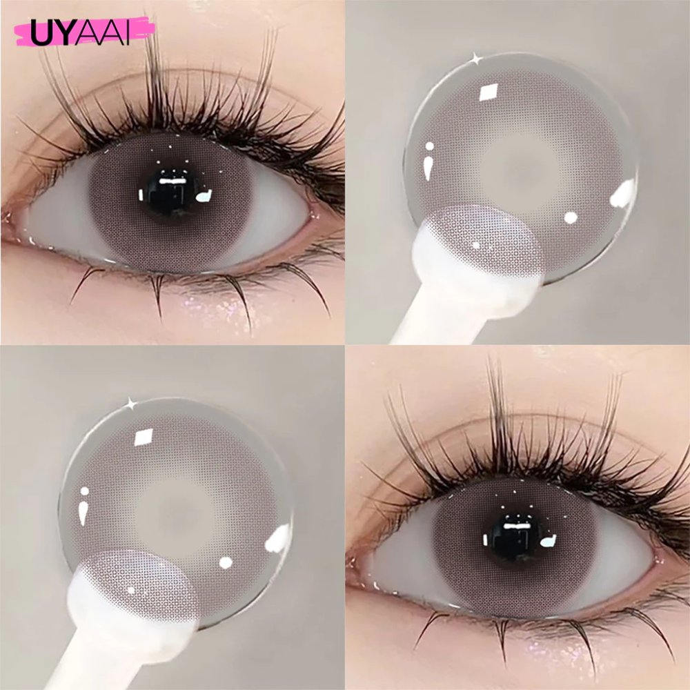 【FDA-Approved】คอนแทคเลนส์ [0.00~-6.00] คอนแทคเลนส์สี UYAAI Blissful Hues series 14.5mm Blue Pink monthly L SIZE