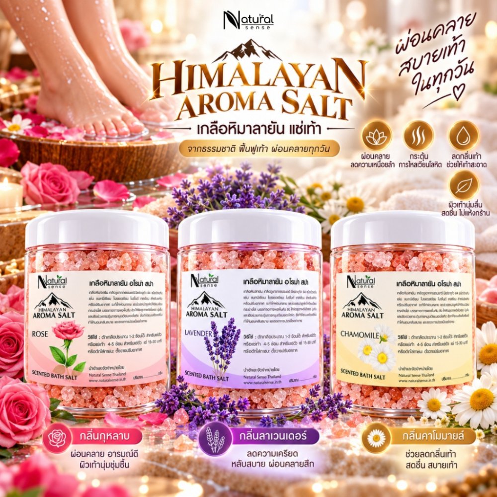 เกลือสปา Himalayan Salt Spa เกลือหิมาลายัน อโรม่า เกลือสปา แช่ตัว แช่เท้า