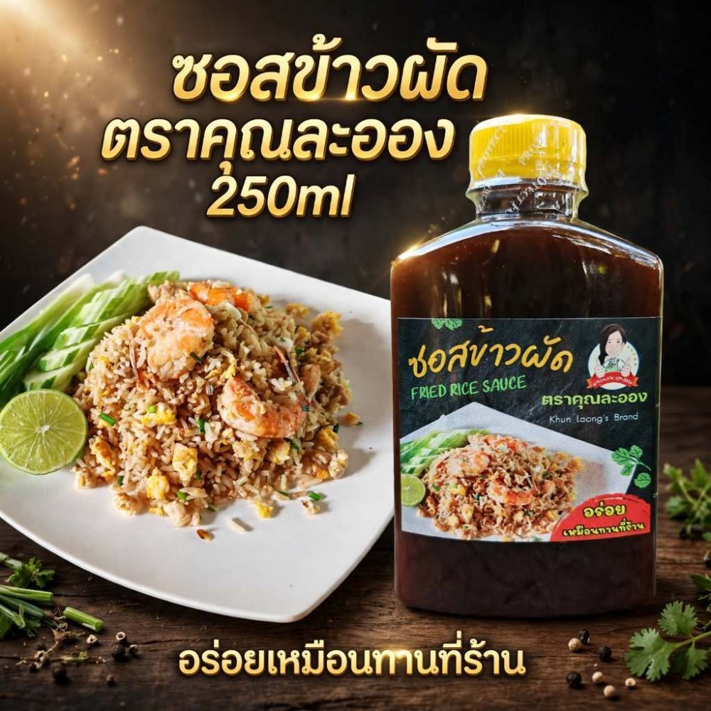 คุณละออง ซอสข้าวผัด ขนาด 250 ml (290กรัม) อร่อยเหมือนทานที่ร้าน