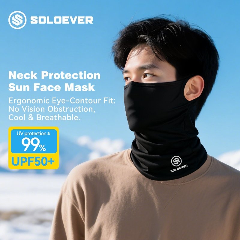 【TH】SOLOEVER Half Mask UPF50+ ผ้าคลุมหน้า กันแดด ยูนิเซ็กส์ เหมาะสำหรับกิจกรรมกลางแจ้ง การเดินทาง