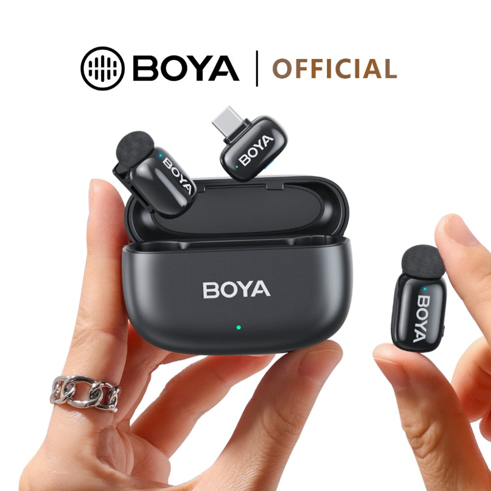 BOYA mini 2 ไมค์ไร้สาย ตัดเสียงรบกวน AI ไมค์อัดเสียง สําหรับ Type-C iPhone/Android ไมค์ไลฟ์สด
