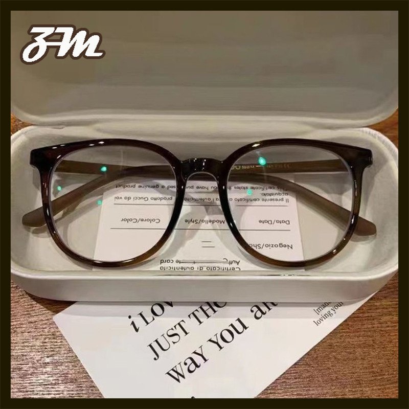 เฟรมใหญ่เบามาก -50~400° 👓แว่นสายตาสั้น👓 กรอบแว่นตา HD ป้องกันแสงสีฟ้าสำหรับผู้หญิง แว่นสายตา 537
